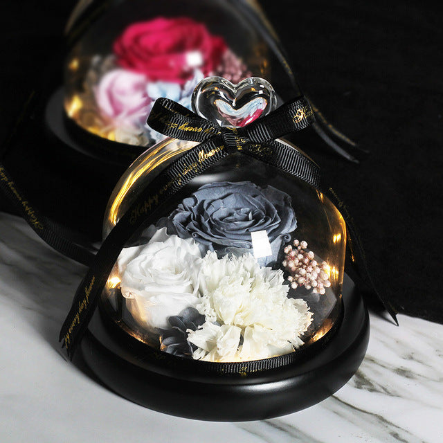 Rosa Eterna LED con Cupola
