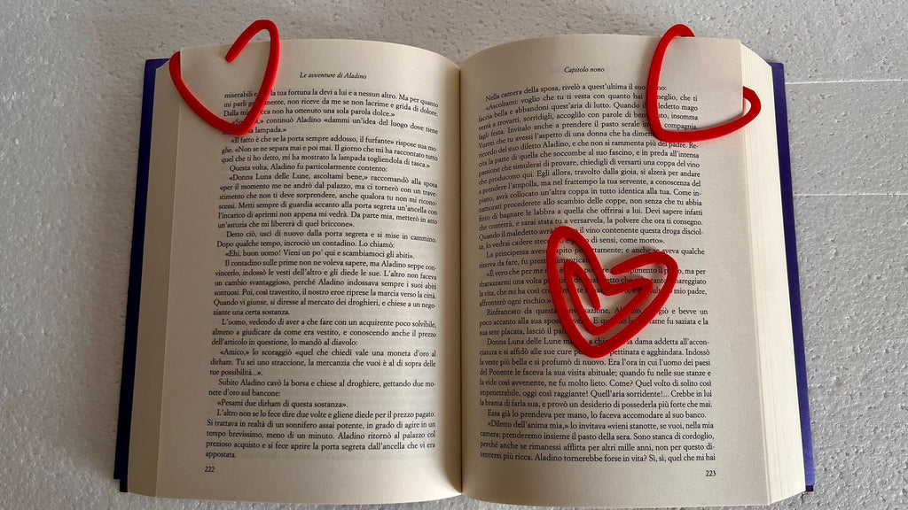 Segnalibro - tris di cuori