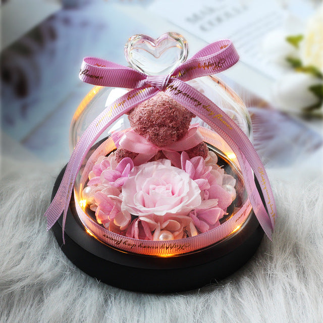 Rosa Eterna LED con Cupola