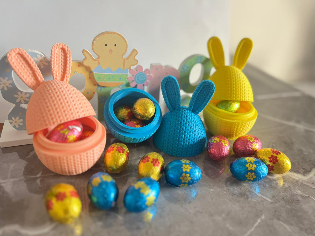 Porta Ovetti Pasqua Coniglietto – Contenitore 3D Apribile | Singolo o Trio