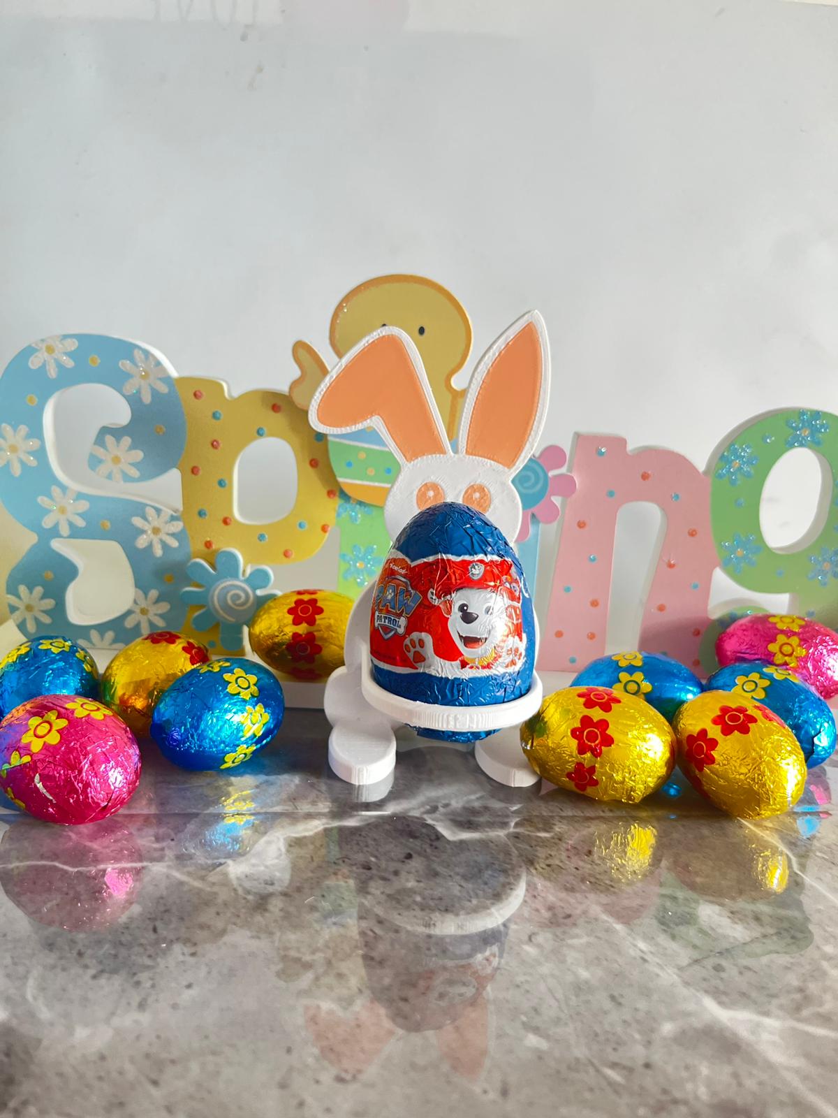 Porta Uovo Pasqua Coniglietto – Supporto Decorativo 3D