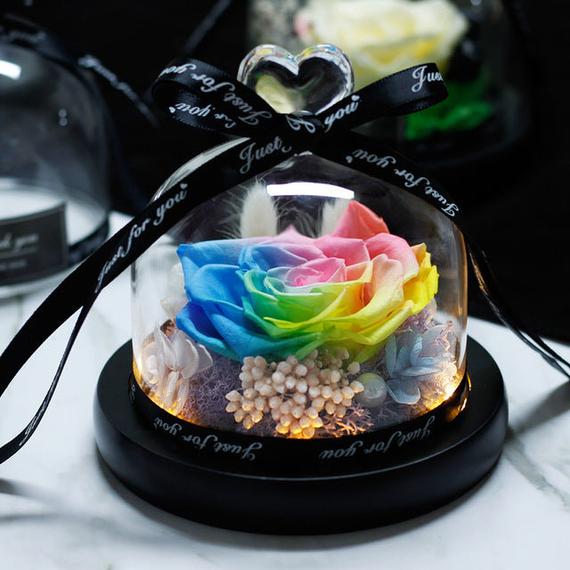 Rosa Eterna LED con Cupola
