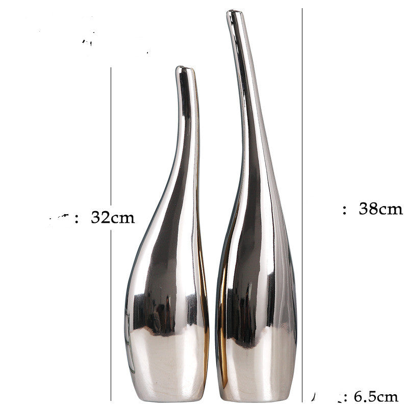 Vaso Decorativo Elegante Nordico Oro - design Minimal Luxury - Perfetto per decorazioni casa e wedding