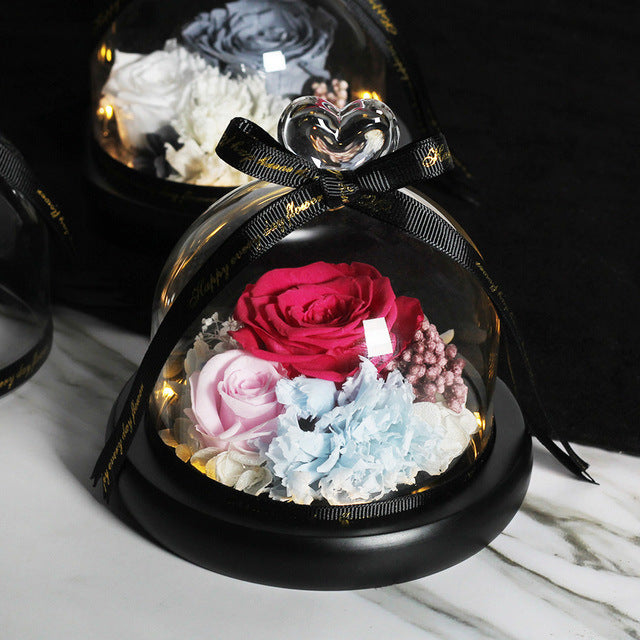 Rosa Eterna LED con Cupola