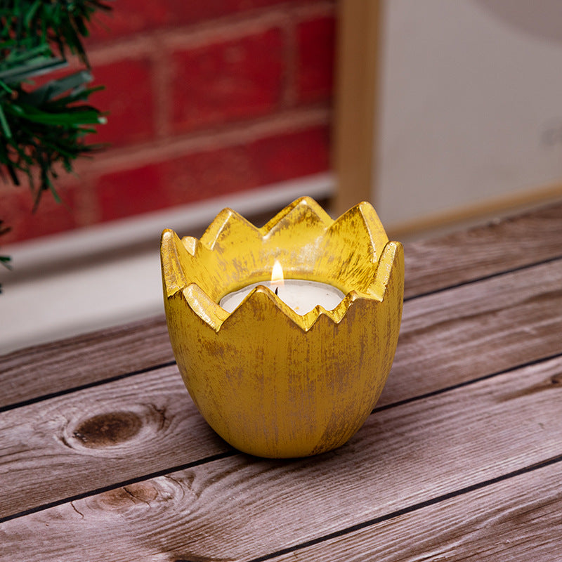 Decorazione Pasquale in Resina - Coniglio, Pulcino e uovo tagliato