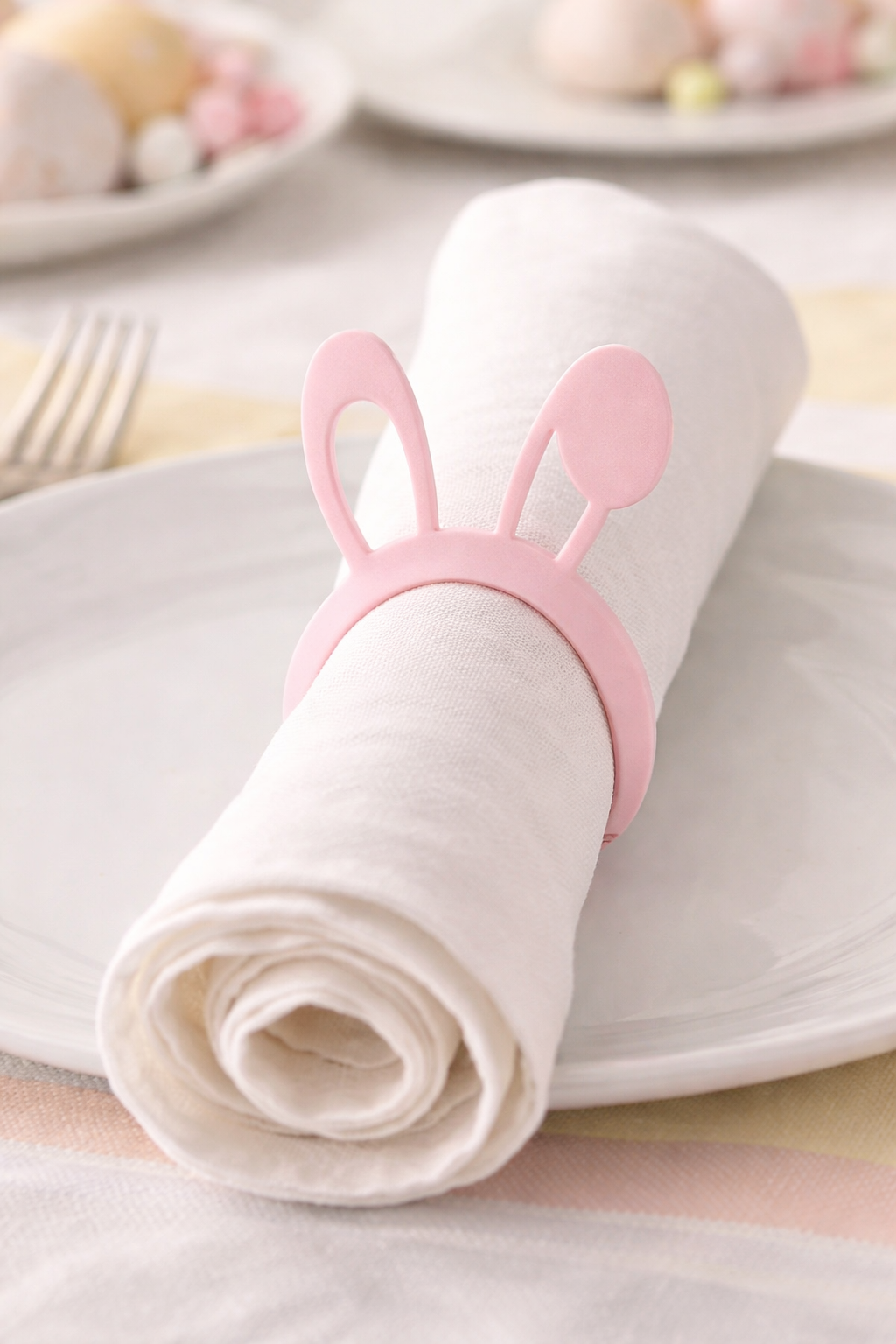 Set  6 - Portatovagliolo Pasquale Coniglietto – Easter Bunny Napkin Ring (Colori Personalizzabili)