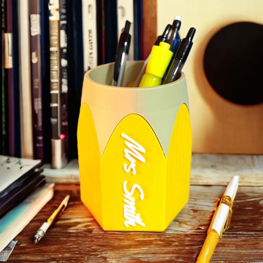 Porta Penne Personalizzato in Stampa 3D – Organizer Scrivania con Nome