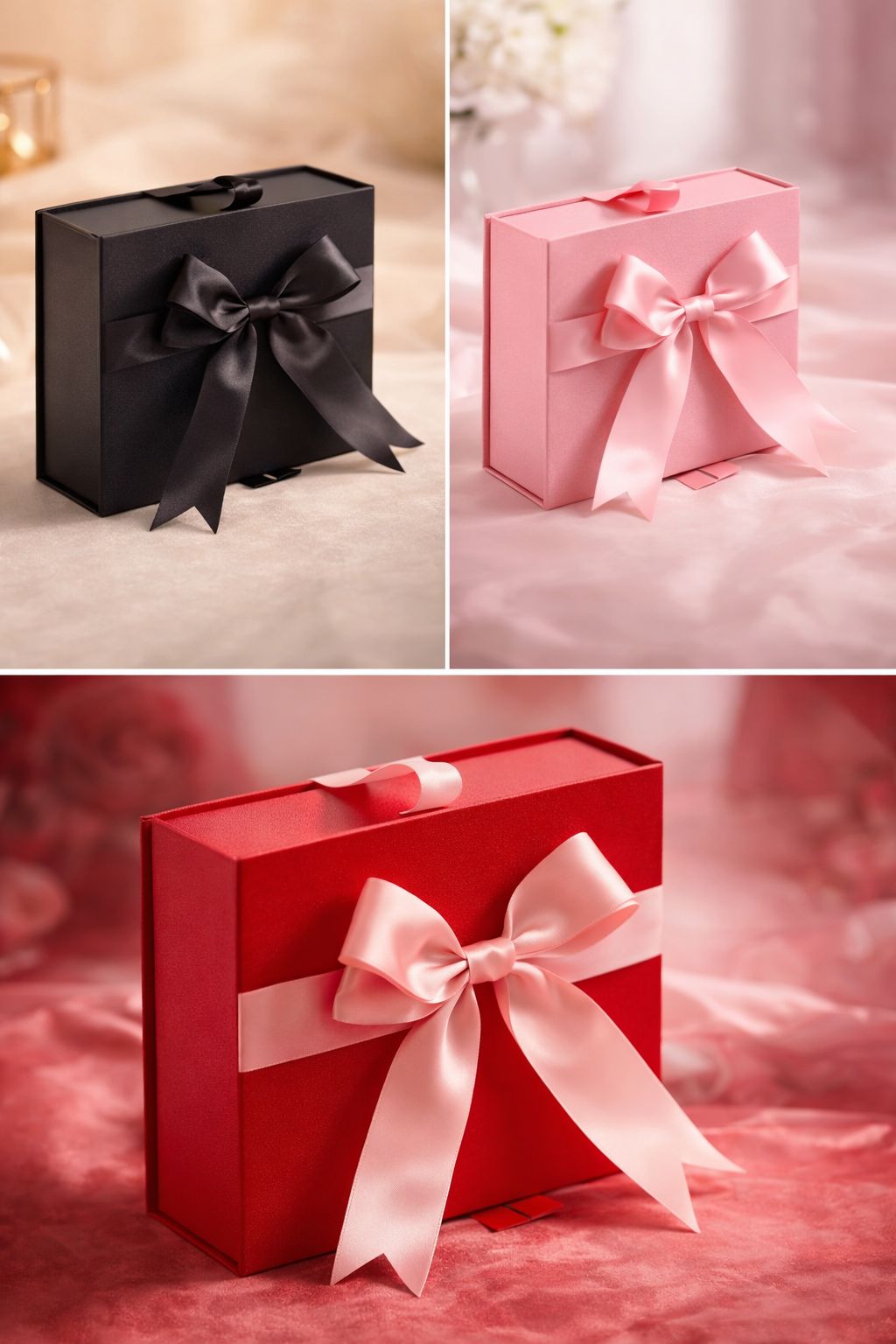 Scatola regalo elegante con fiocco - packaging luxury per occasioni speciali