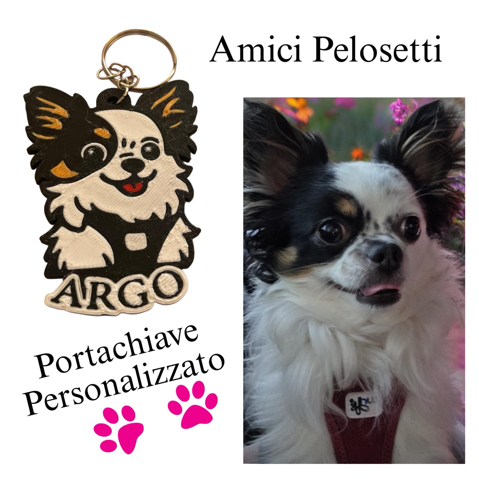 Ritratto 3D del Tuo Amico a Quattro Zampe - PORTACHIAVE