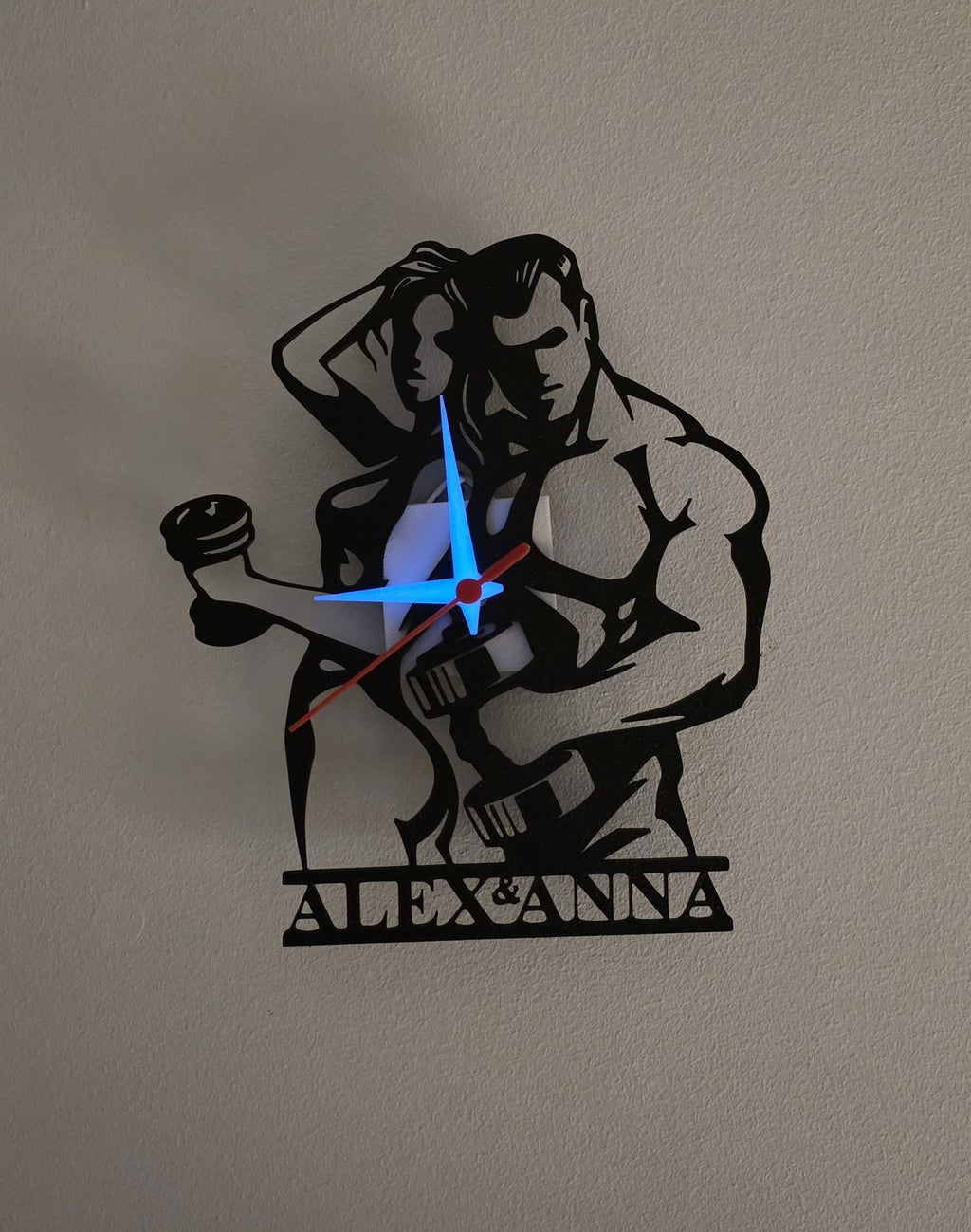 Orologio da Parete Personalizzato Fitness con Nome – Idea Regalo Palestra