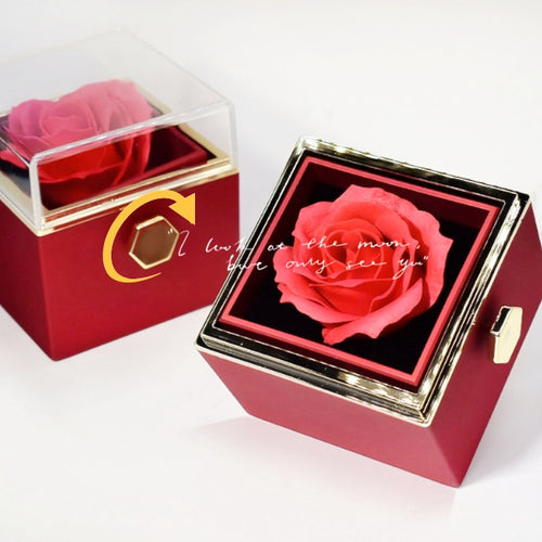 Box Rosa Eterna con cassetto gioielli - Regalo romantico elegante